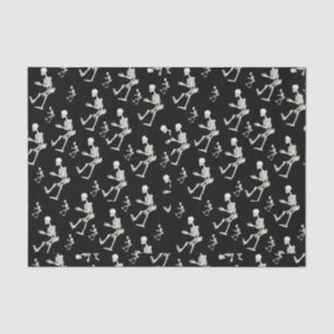 Decorative tissue paper skeletons halloween