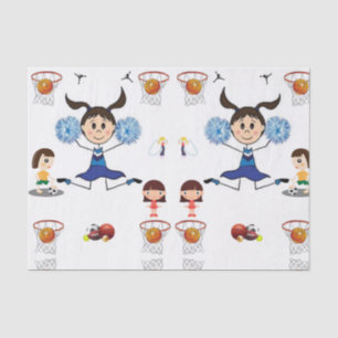 Decorative tissue paper sports