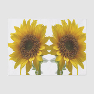 Decorative tissue paper sunflowers