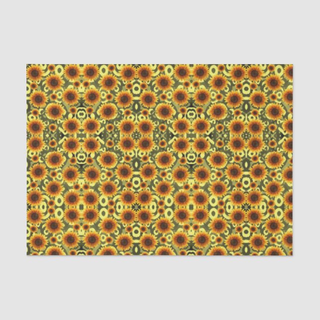 Decorative tissue paper sunflowers (Front)
