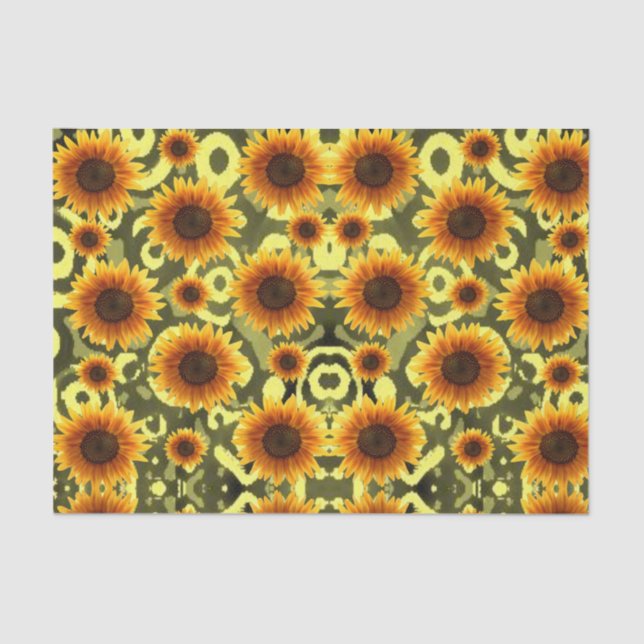 Decorative tissue paper sunflowers (Front)