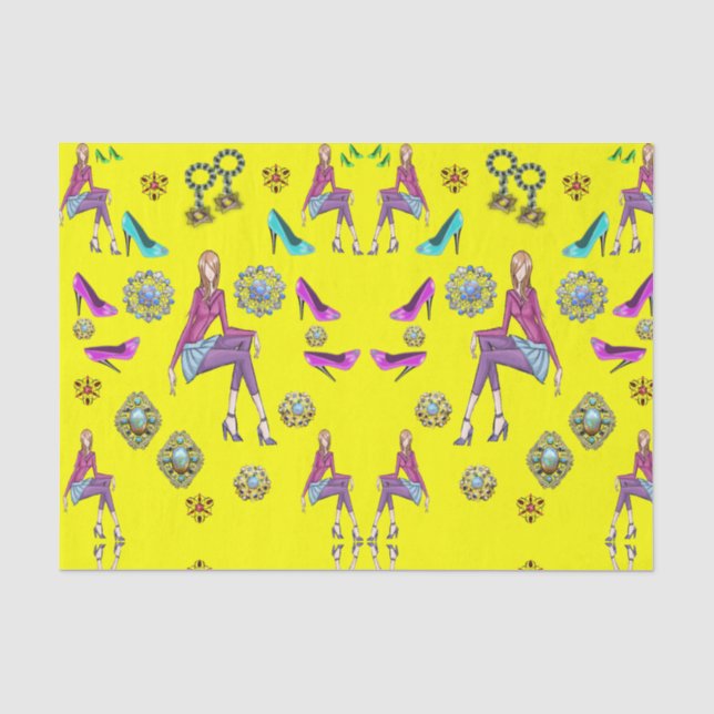 Decorative tissue paper teenagers shoes (Front)