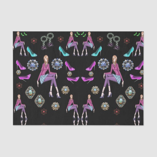 Decorative tissue paper teenagers shoes (Front)