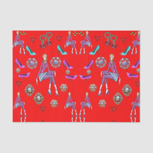 Decorative tissue paper teenagers shoes (Front)