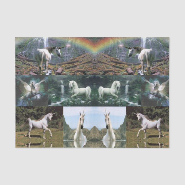 Decorative tissue paper unicorns (Front)