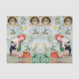 Decorative tissue paper vintage photos