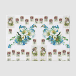 Decorative tissue paper vintage photos