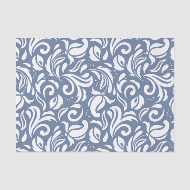 Decorative Tulip Floral in White Tissue Paper (Front)