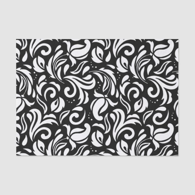 Decorative Tulip Floral in White Tissue Paper (Front)
