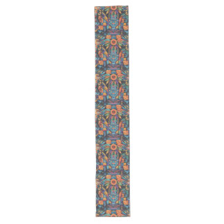 Decorative Turquoise "Epochal Symmetry" Table Runn Long Table Runner