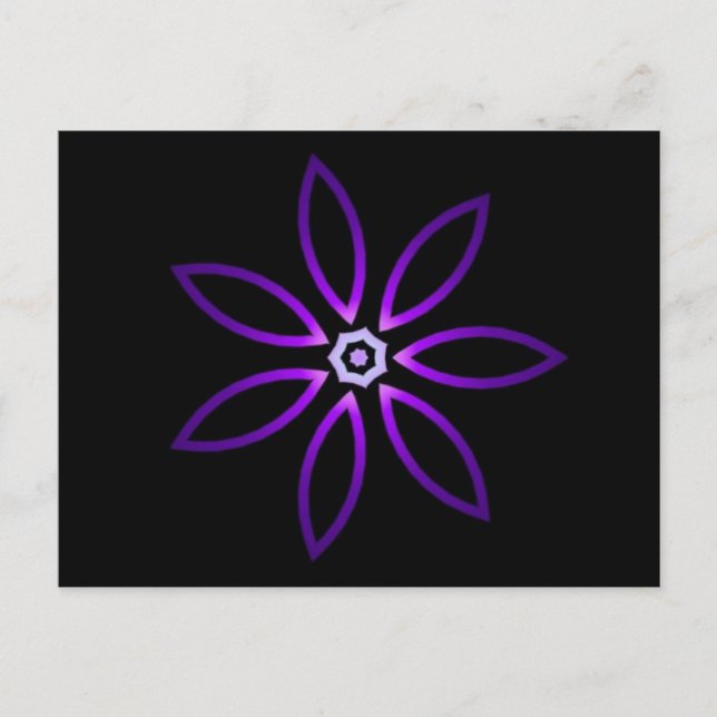 Decorative Two Tone kaleidoscope Postcard (Front)