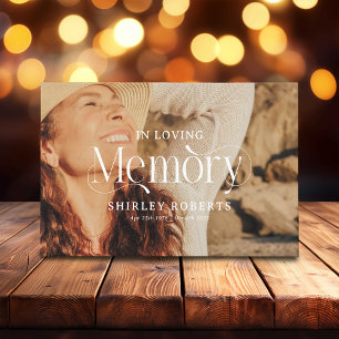 Decorative Typography Photo Sympathy Guest Book
