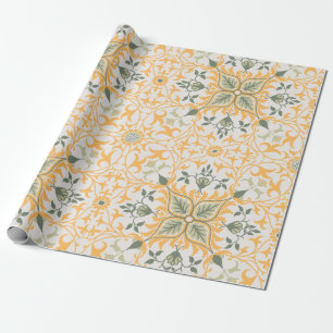 Decorative Vintage Floral Vines Wrapping Paper
