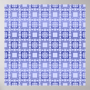 Decorative vintage style seamless geometric patter poster