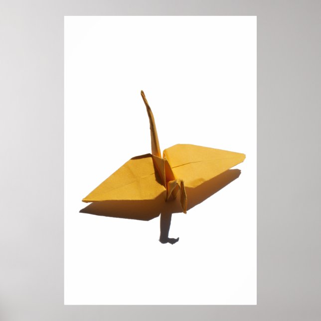 decorative wall art poster , lucky origami crane (Devant)