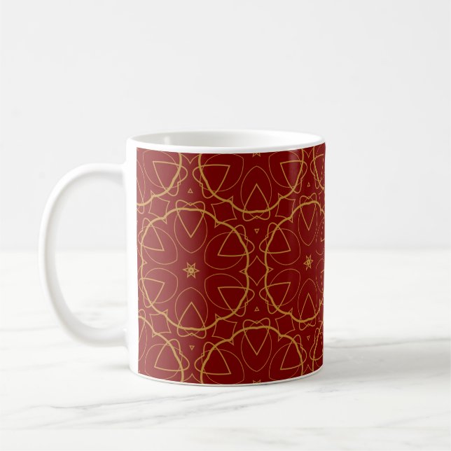 Decorative wallpaper design in shape. seamless pat coffee mug (Left)