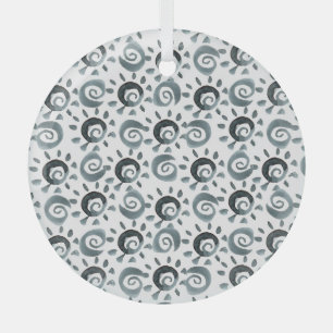 Decorative watercolor elements, versatile seamless glass ornament
