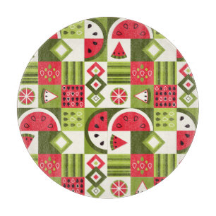 Decorative Watermelon Elements Art Print Cutting Board