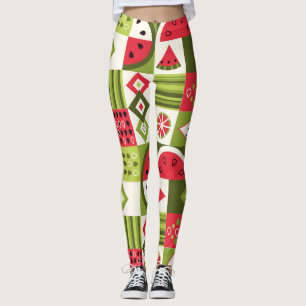 Decorative Watermelon Elements Art Print Leggings