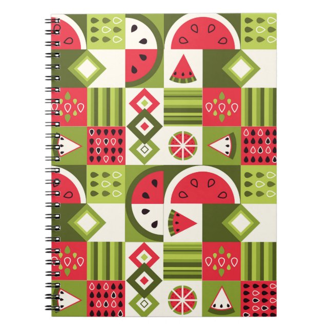 Decorative Watermelon Elements Art Print Notebook (Front)