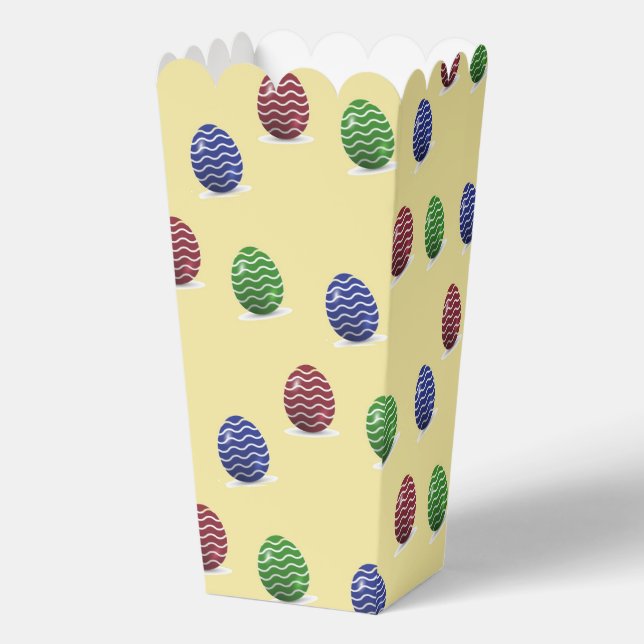 Decorative waves Easter eggs Favor Box (Front)