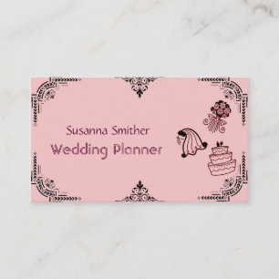 Decorative Wedding Planner Business Card