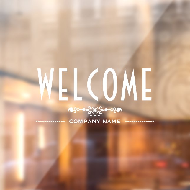 Decorative Welcome Sign, Window Cling (Sheet 2)