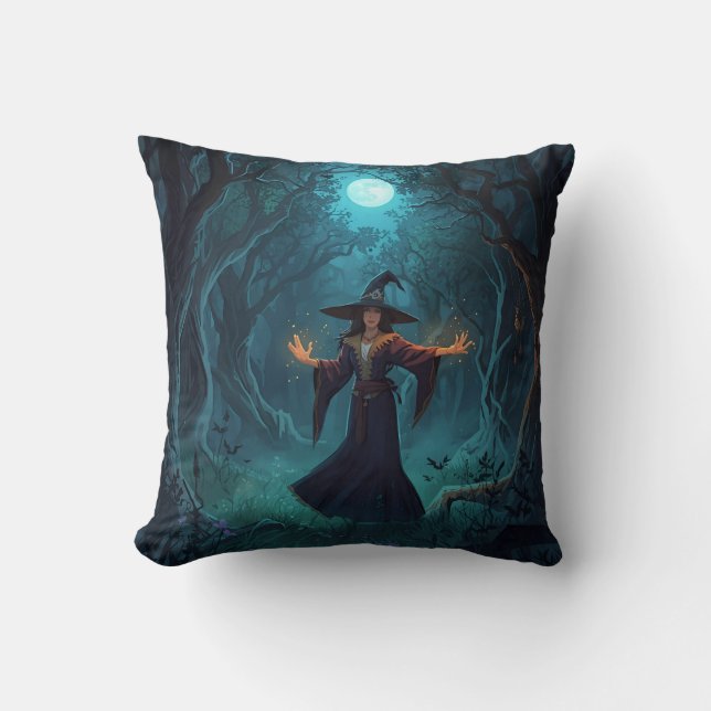 Decorative witch design pillow (Front)