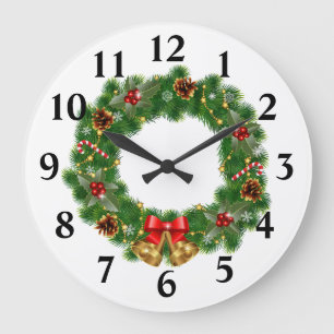 Decorative Wreath Large Clock