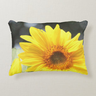 Decorative Yellow Sunflower Accent Pillow