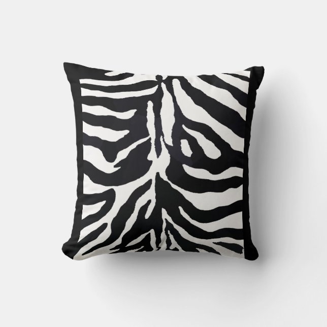 Decorative zebra pattern design texture nature throw pillow (Front)