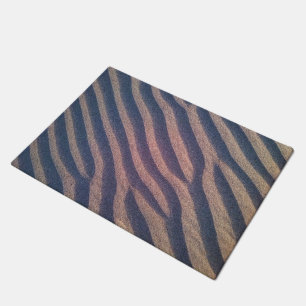 Decorative Zebra Stripes in Sand Photo Doormat