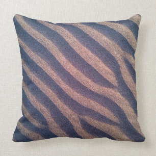 Decorative Zebra Stripes in Sand Photo Throw Pillow