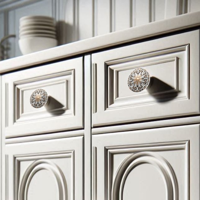 Decoratively Ornate Floral Scrollwork Orb Ceramic Knob (Creator Uploaded)