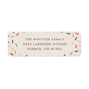 Décorer + Célébrer Étiquette de adresse des arrosa