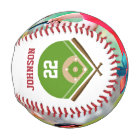 Décorez la balle de baseball avec le nom et le num
