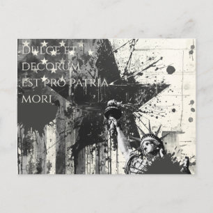 Decorum Est Pro Patria Mori Patriotic Liberty Art Postcard