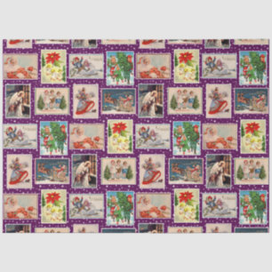 Decoupag Vintage Christmas Postcard Tissue Paper