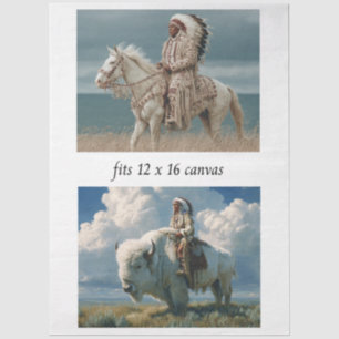 Decoupage 12x16 Native American Indian Designs  Tissue Paper