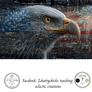 Decoupage 250th Cyber Eagle Artwork  Tissue Paper