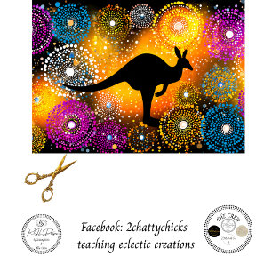 Decoupage Aboriginal Australian Dot Art Kangaroo Tissue Paper