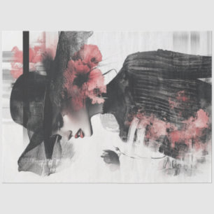 Decoupage Abstract Art Woman Semi-transparent  Tissue Paper