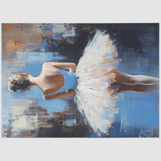 Decoupage Abstract Ballet Dancer Tissue Paper (Front)