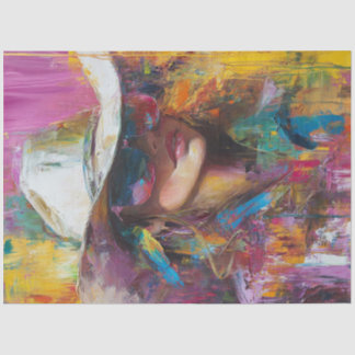 Decoupage Abstract Cowgirl Bold Colours Tissue Paper