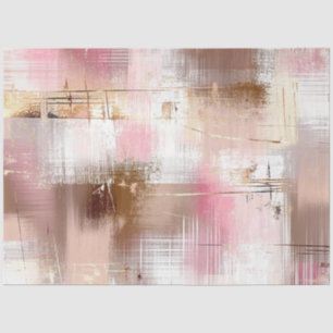Decoupage Abstract Pink Brown Golds Faux Finish Tissue Paper