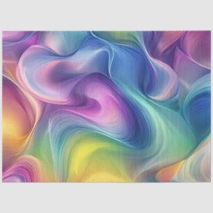 Decoupage Abstract Watercolor Vibrant Pattern Tissue Paper