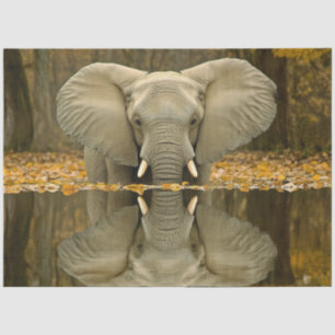 Decoupage African Elephant Wildlife Digital Art Tissue Paper