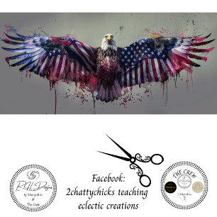 Decoupage American Eagle Patriotic Design Tissue Paper