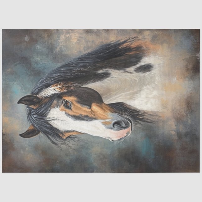 Decoupage American Indian Horse Painting Tissue Paper (Front)