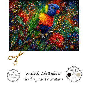 Decoupage Australian Rainbow Lorikeet Wildlife Art Tissue Paper